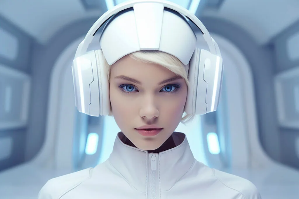 vista-frontal-de-una-mujer-posando-un-retrato-futurista